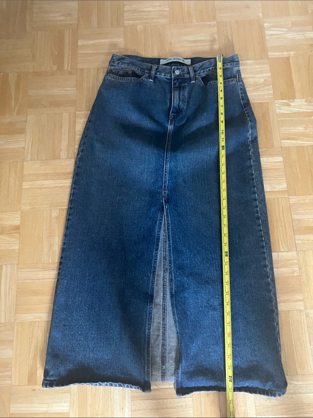 Y2K GAP Denim Maxi Skirt with super high front slit AMAZING vintage find! 8 - Picture 7 of 10